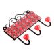 Red Turquoise Tiny Flower Tiles Hooks